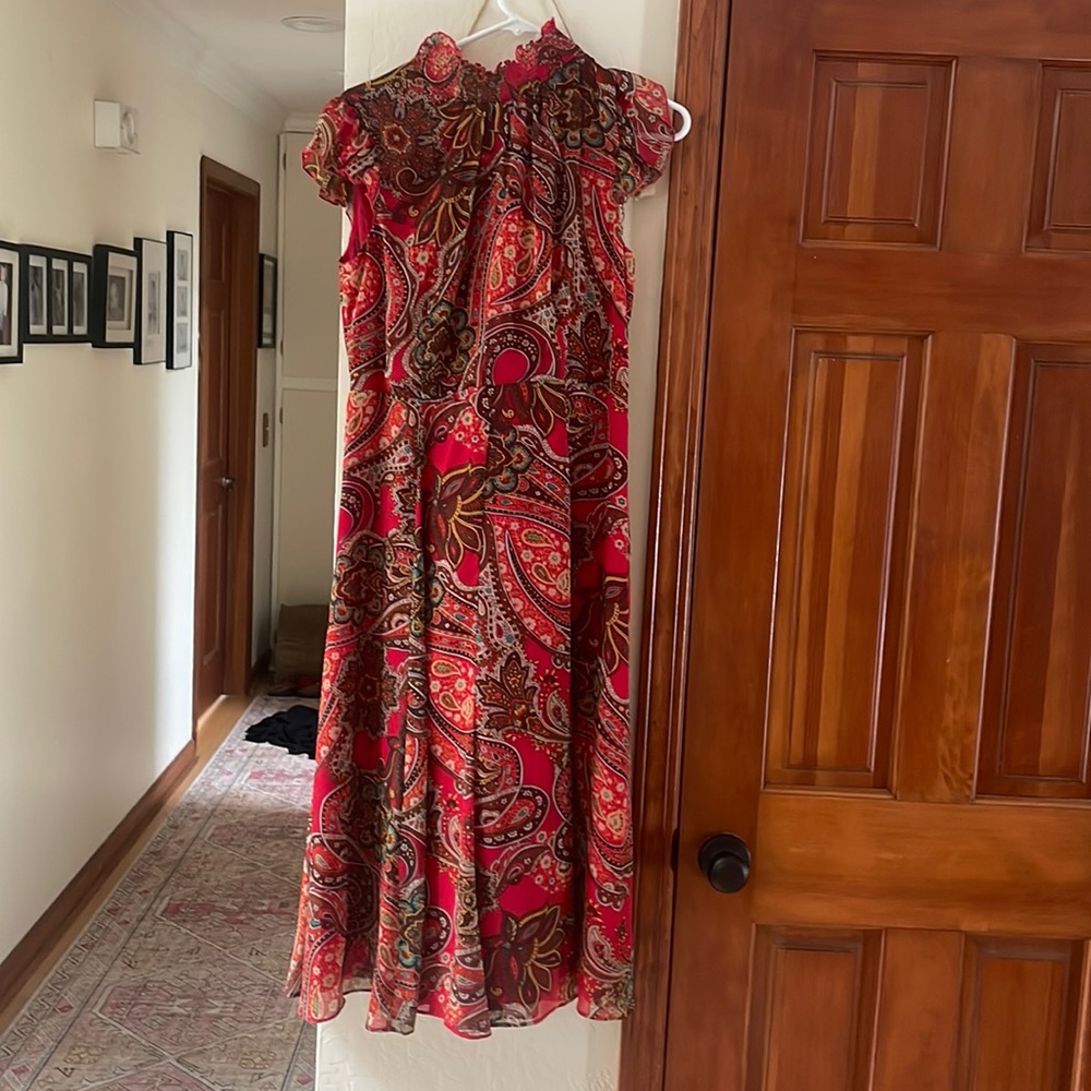 Red Print Maxi Dress